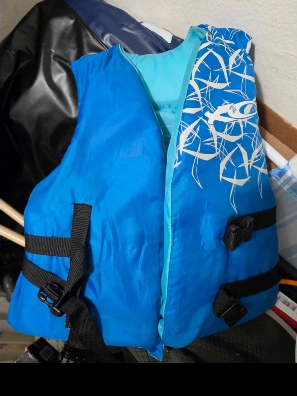 Child Blue Life Jacket with White Graphic - Unbranded